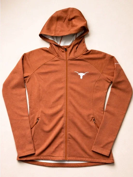 Texas Longhorns Burnt Orange Womens Medium Hooded Zip Jacket - Picture 1 of 5